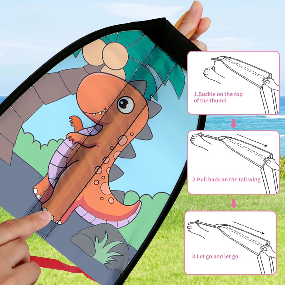 3 piezas de kit de eyección de pulgar para niños, kits de manualidades para hacer cometas para niños, mini cometa de playa fácil de volar, 4 a 12