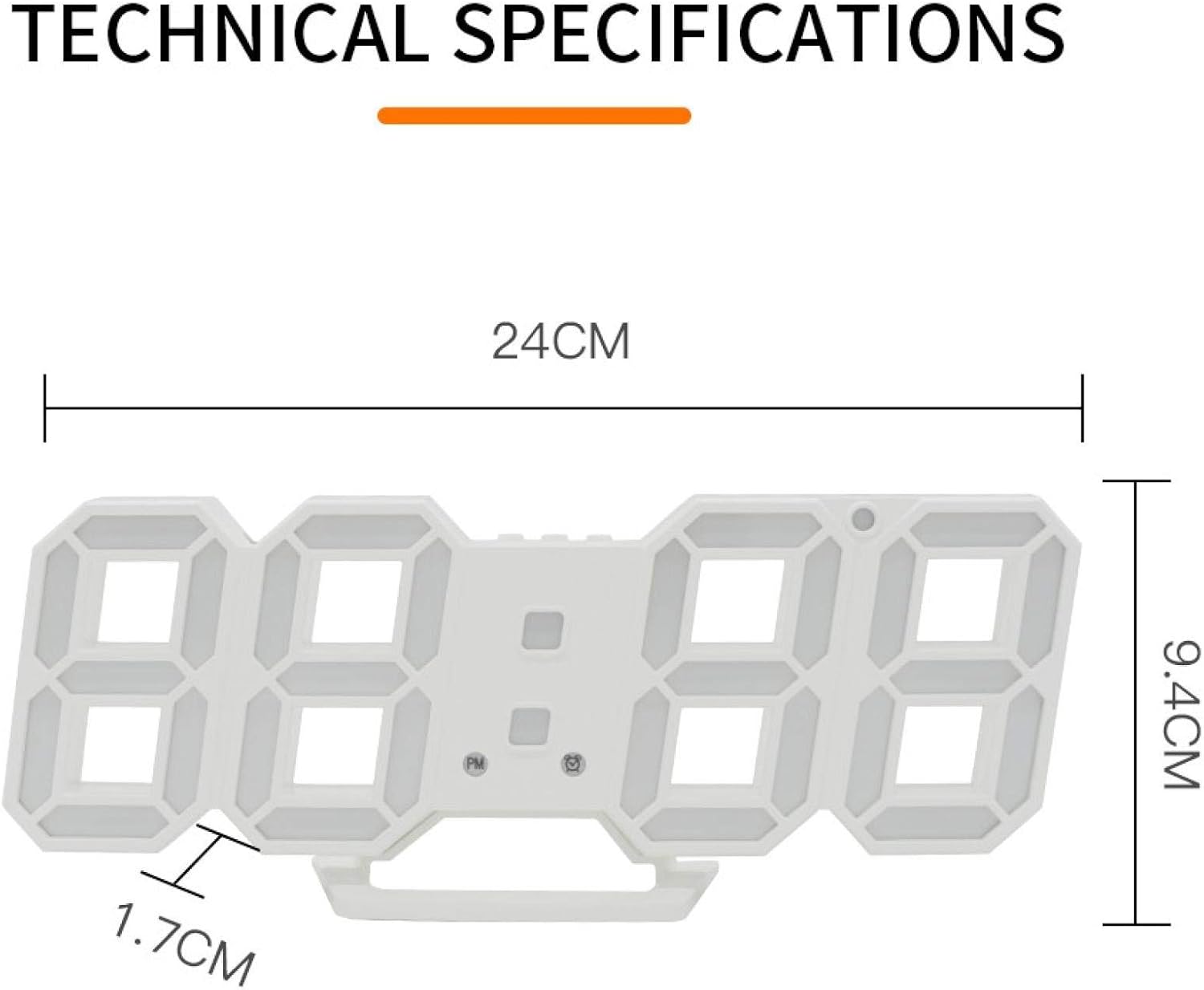 Reloj de pared LED 3D Reloj despertador digital moderno para decoración del hogar, mesa moderna, escritorio, reloj de pared de noche para decoración