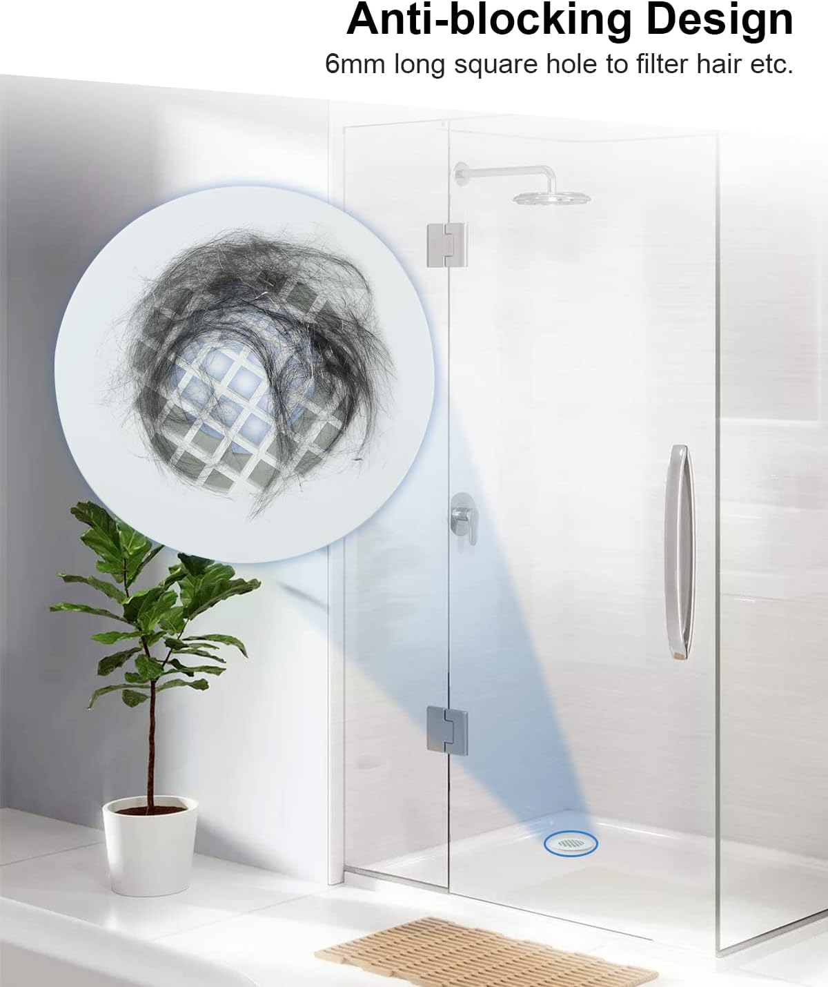 Drenaje de base de ducha de perfil bajo, conjunto de drenaje de salida lateral de 1.5 pulgadas con colador perforado, drenaje de ducha de salida de