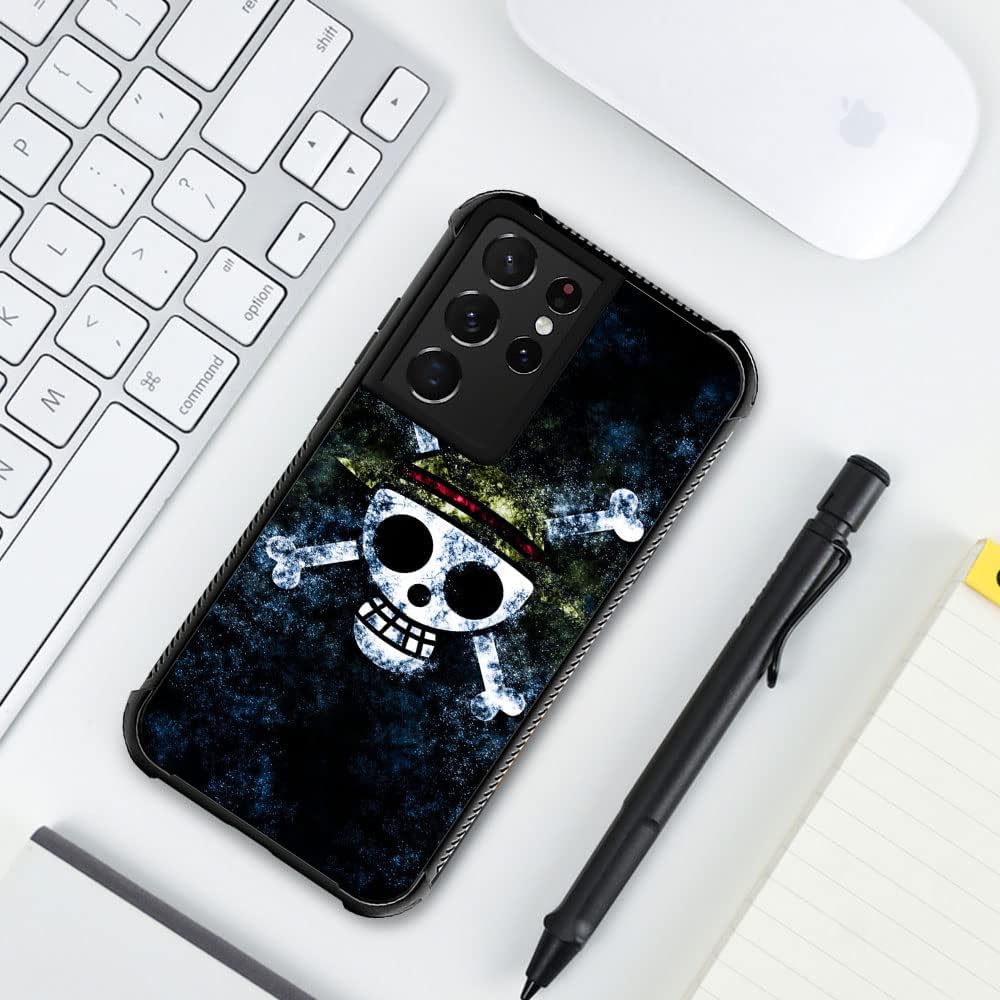 DJSOK Funda compatible con Samsung Galaxy S23 Ultra, diseño de huesos con sombrero, diseño de patrón retro para Samsung Galaxy S23 Ultra, a prueba