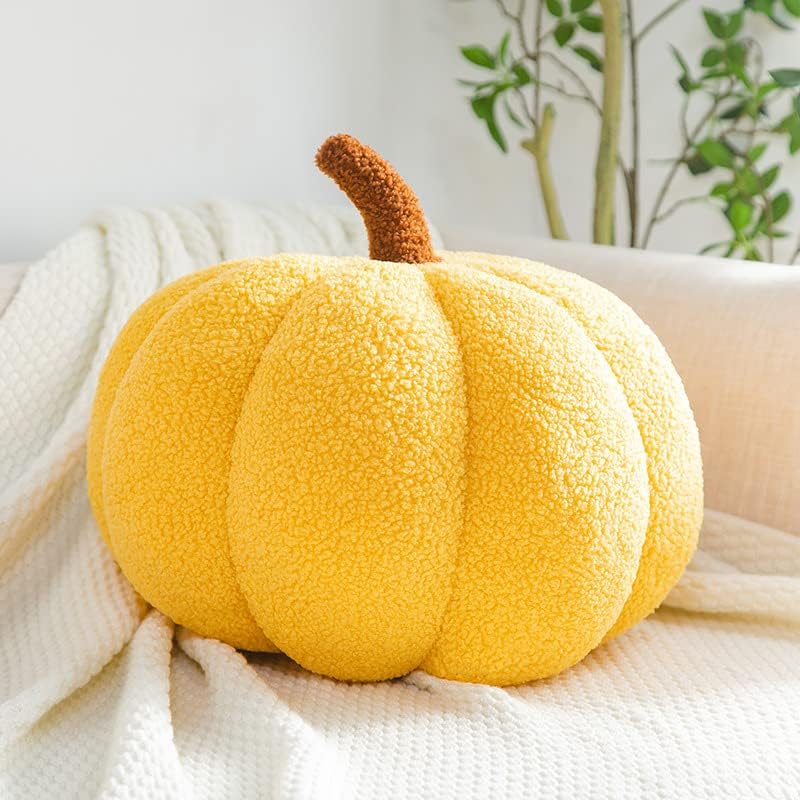 Almohada de calabaza 3D para abrazar, peluche de calabaza esponjosa, almohada de calabaza para sofá, calabaza para decoración del hogar, Halloween,