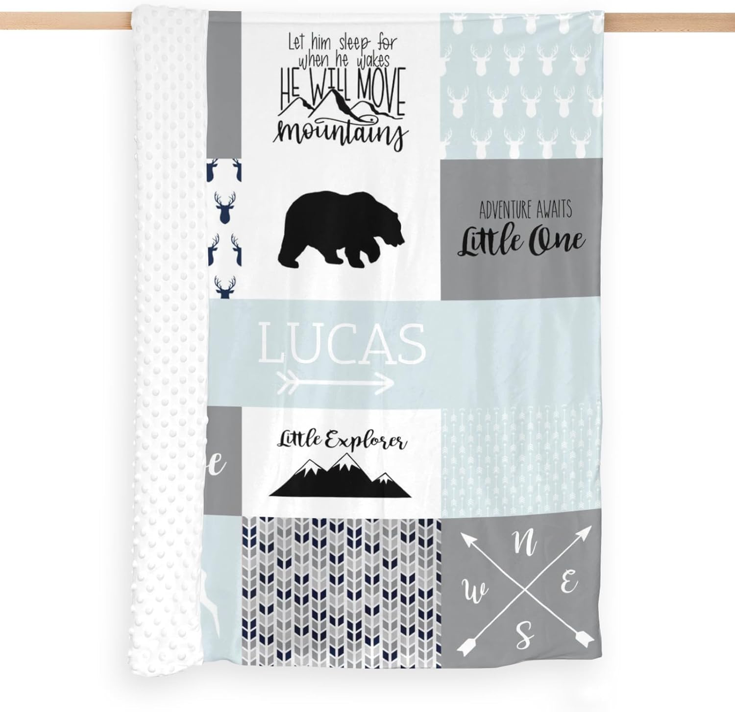 Woodland – Manta de bebé personalizada, mantas de bebé personalizadas para niñas, mantas de bebé personalizadas para niños Minky con doble capa de