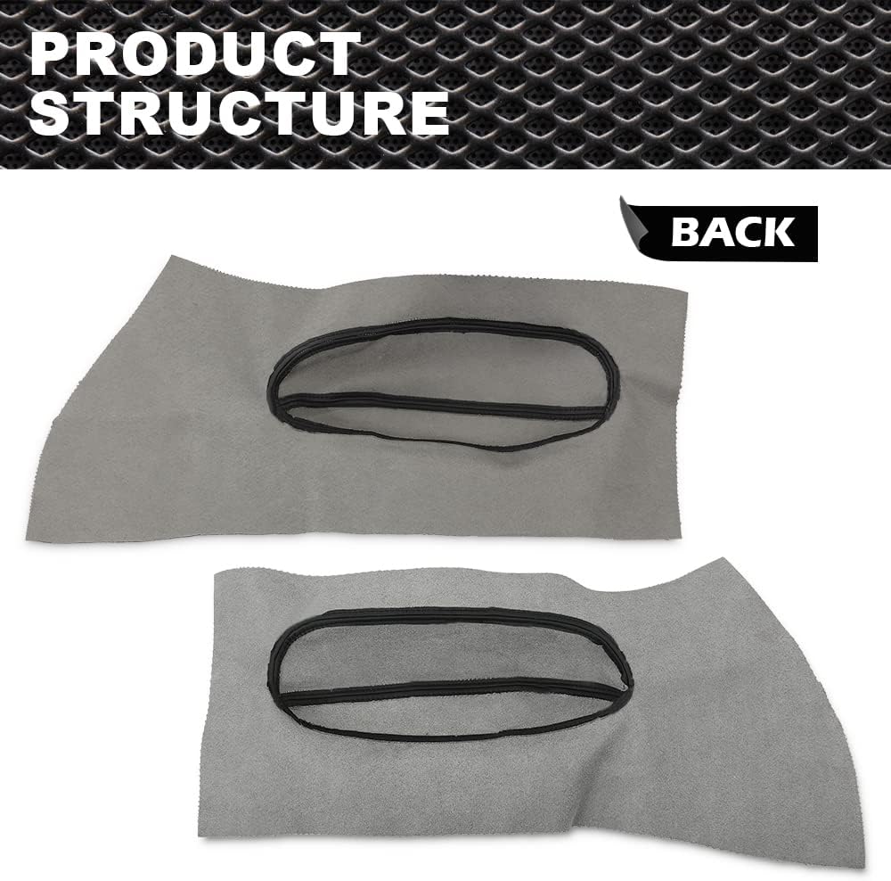 Cubierta de cuero para tarjeta de inserción de panel de puerta, compatible con VW Beetle 1998-2010, 2 unidades, color negro