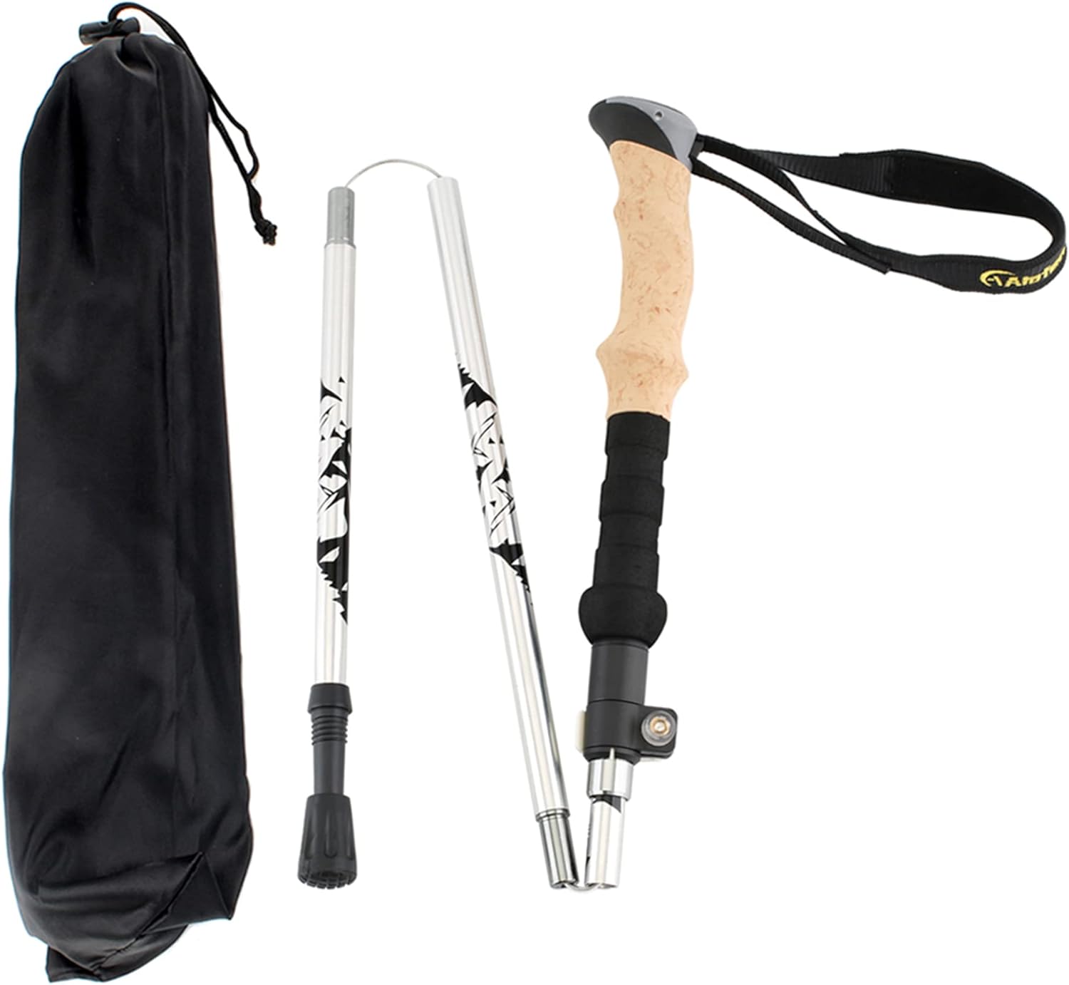 A ALAFEN Aluminio plegable ultraligero viaje trekking senderismo poste para hombres y mujeres