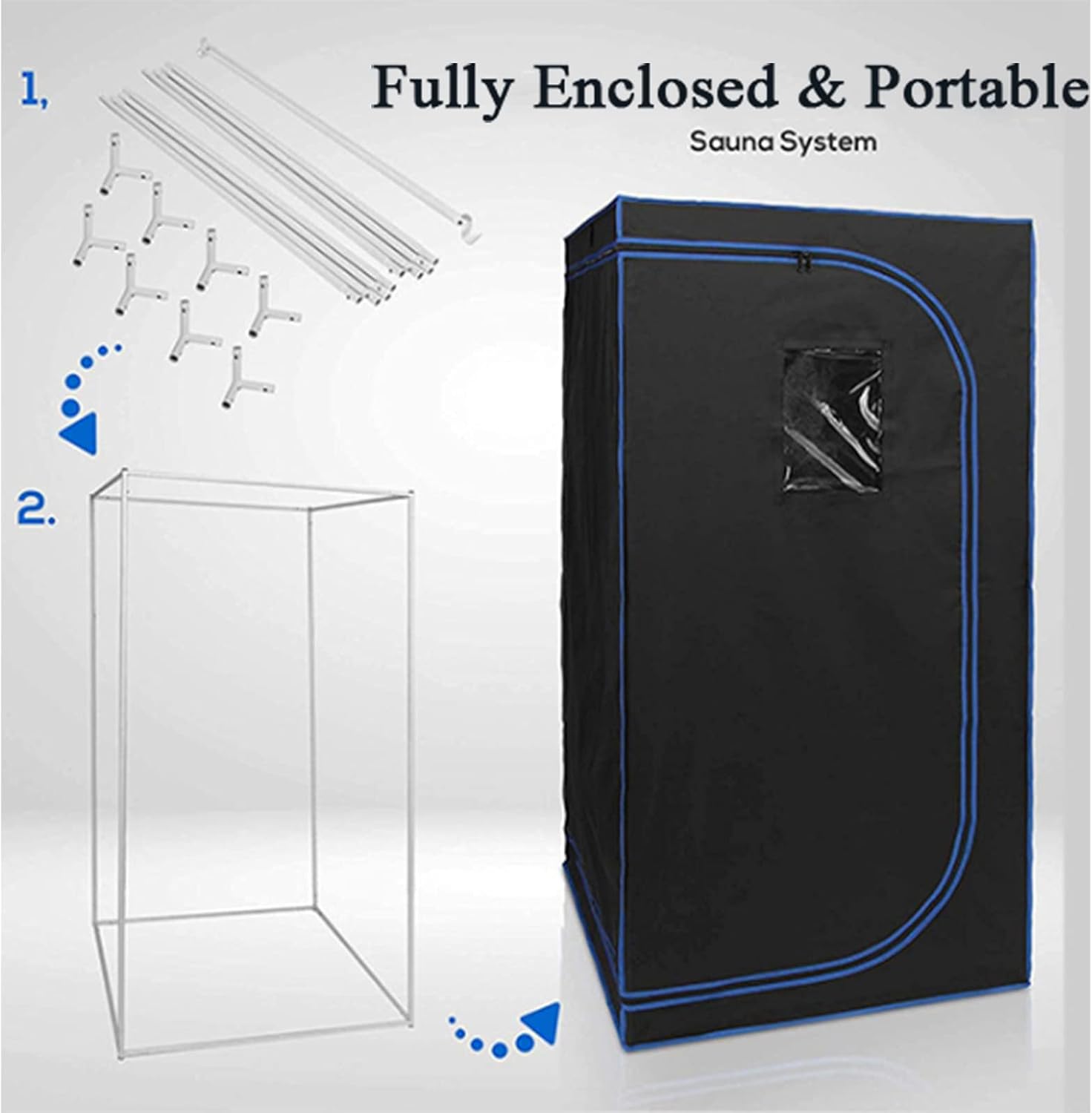 CGOLDENWALL Sauna de vapor portátil Home Personal Spa, 4L 2000W máquina de olla de vapor puede continuar generando vapor durante 99 minutos, sala de