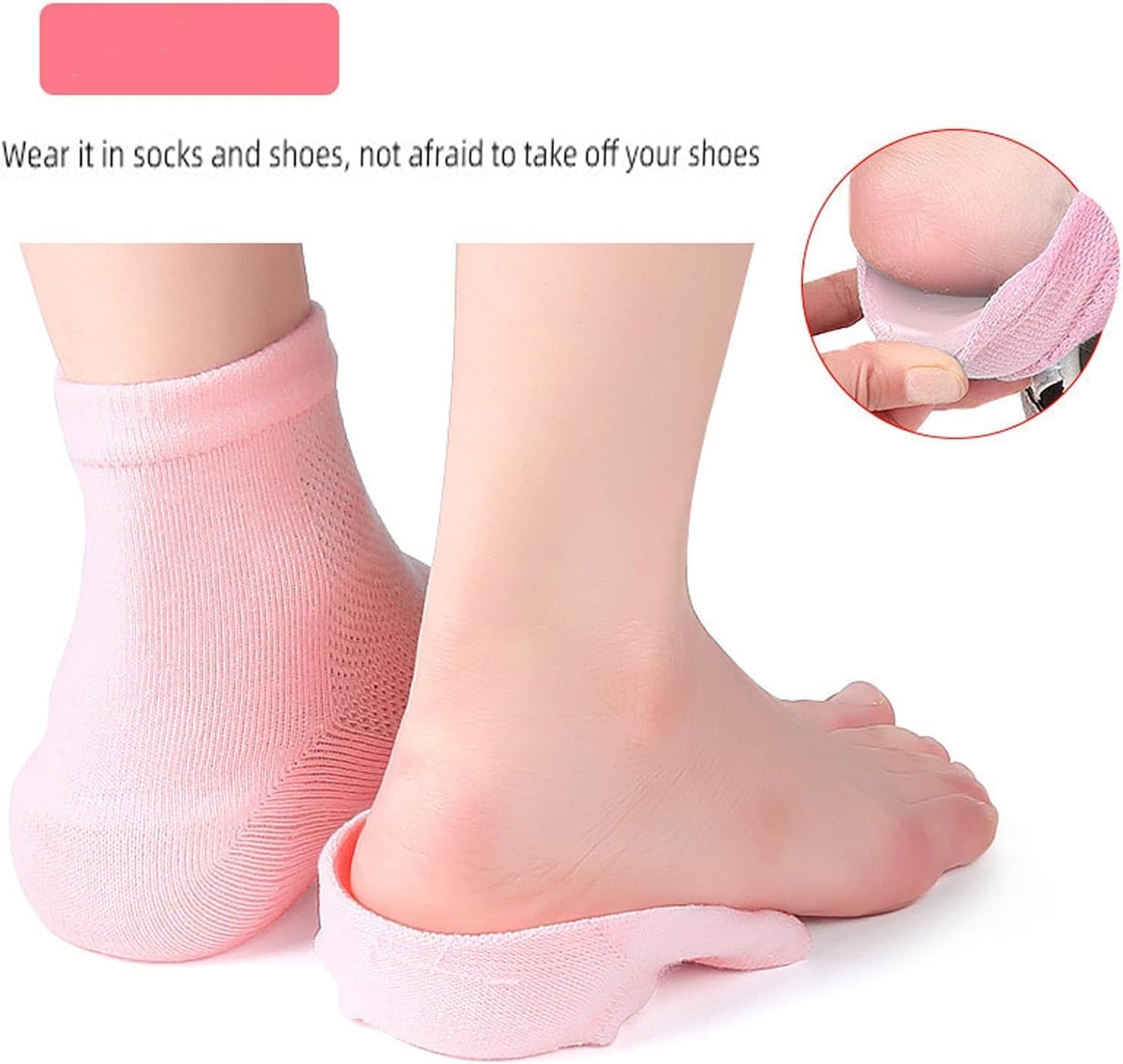 Calcetines de altura máxima, plantillas de altura máxima de 3 pulgadas, inserto de zapato de 3 pulgadas, plantillas de aumento de media altura,