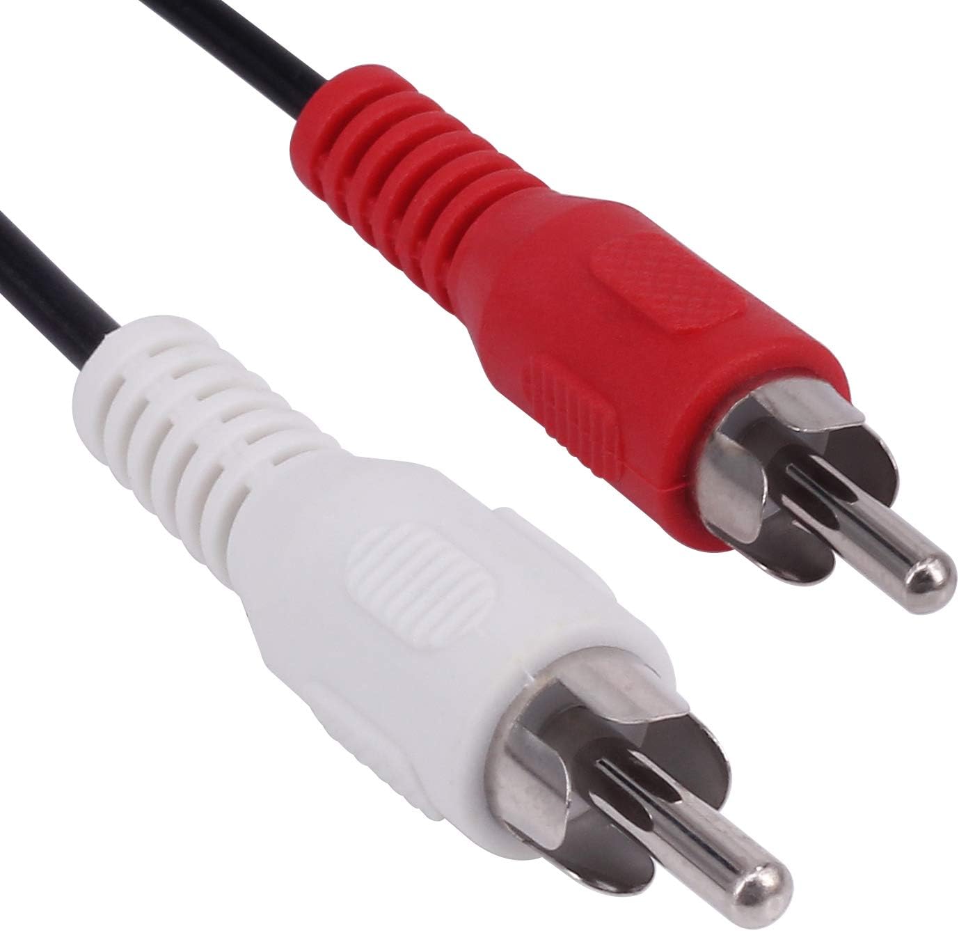 Cable extensor de audio RCA Piggyback, 5 pies 2 RCA macho a 2 RCA macho + RCA hembra Piggyback extensión Audio Video AV cable adaptador