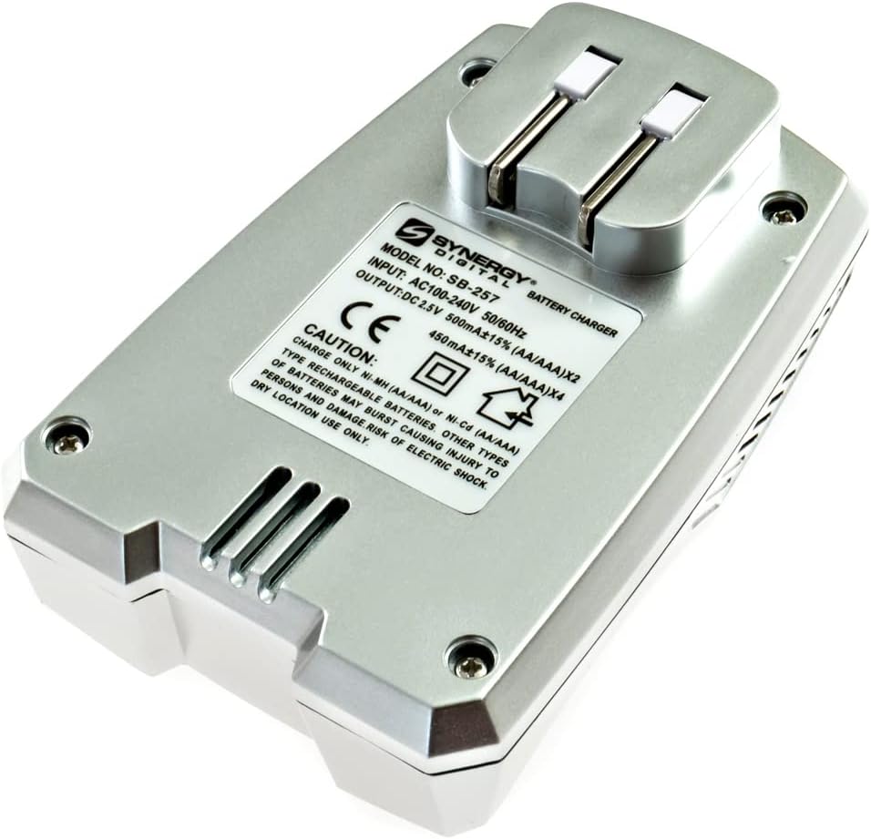 Synergy Digital Cargador de batería para cámara, compatible con cámara digital Kodak PIXPRO AZ405, enchufe plegable de 110220 V con adaptadores de