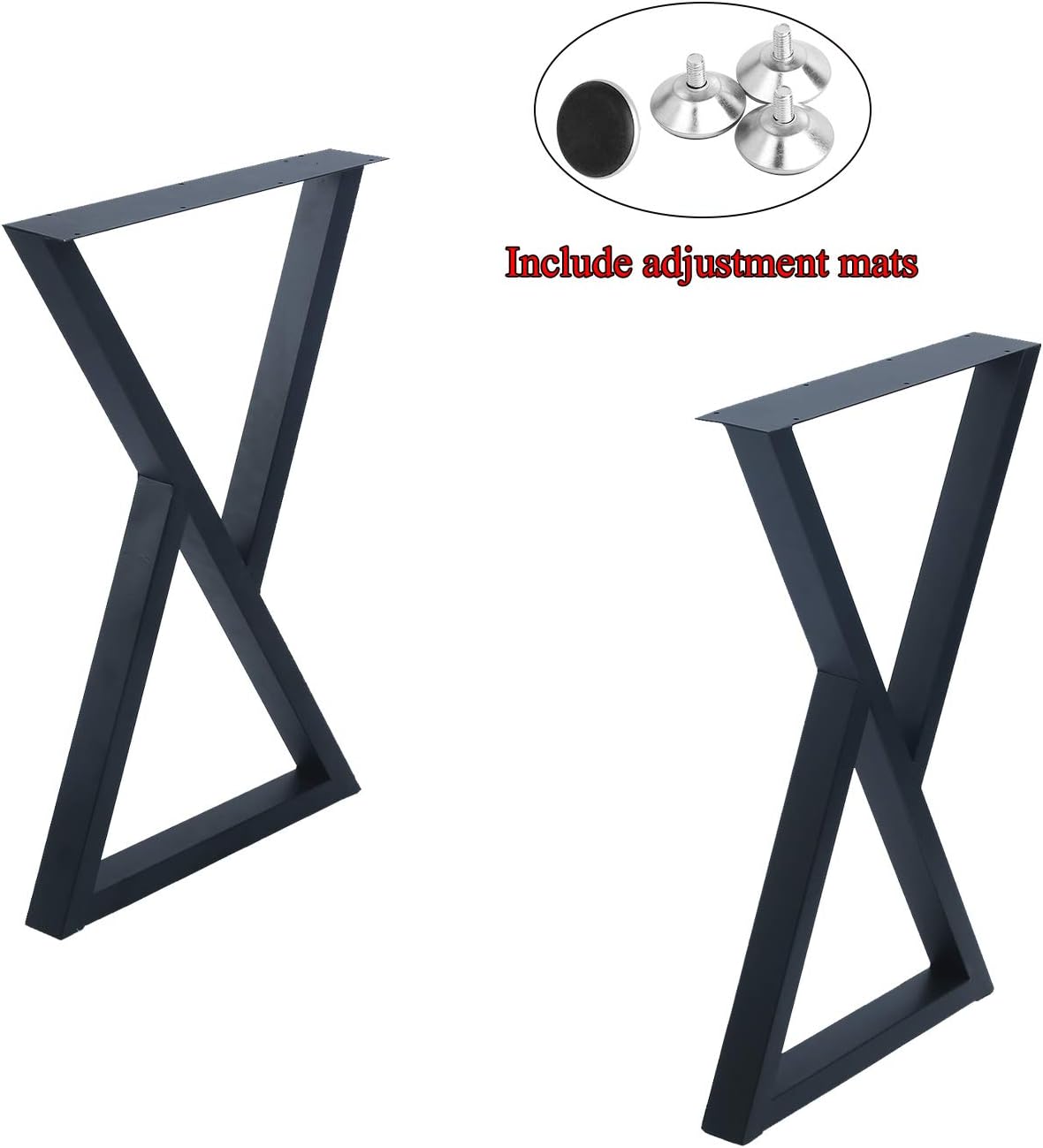 MBQQ 2 patas de muebles rústicas con forma de triángulo, patas de escritorio de metal resistente, patas de mesa de comedor, patas de banco de hierro