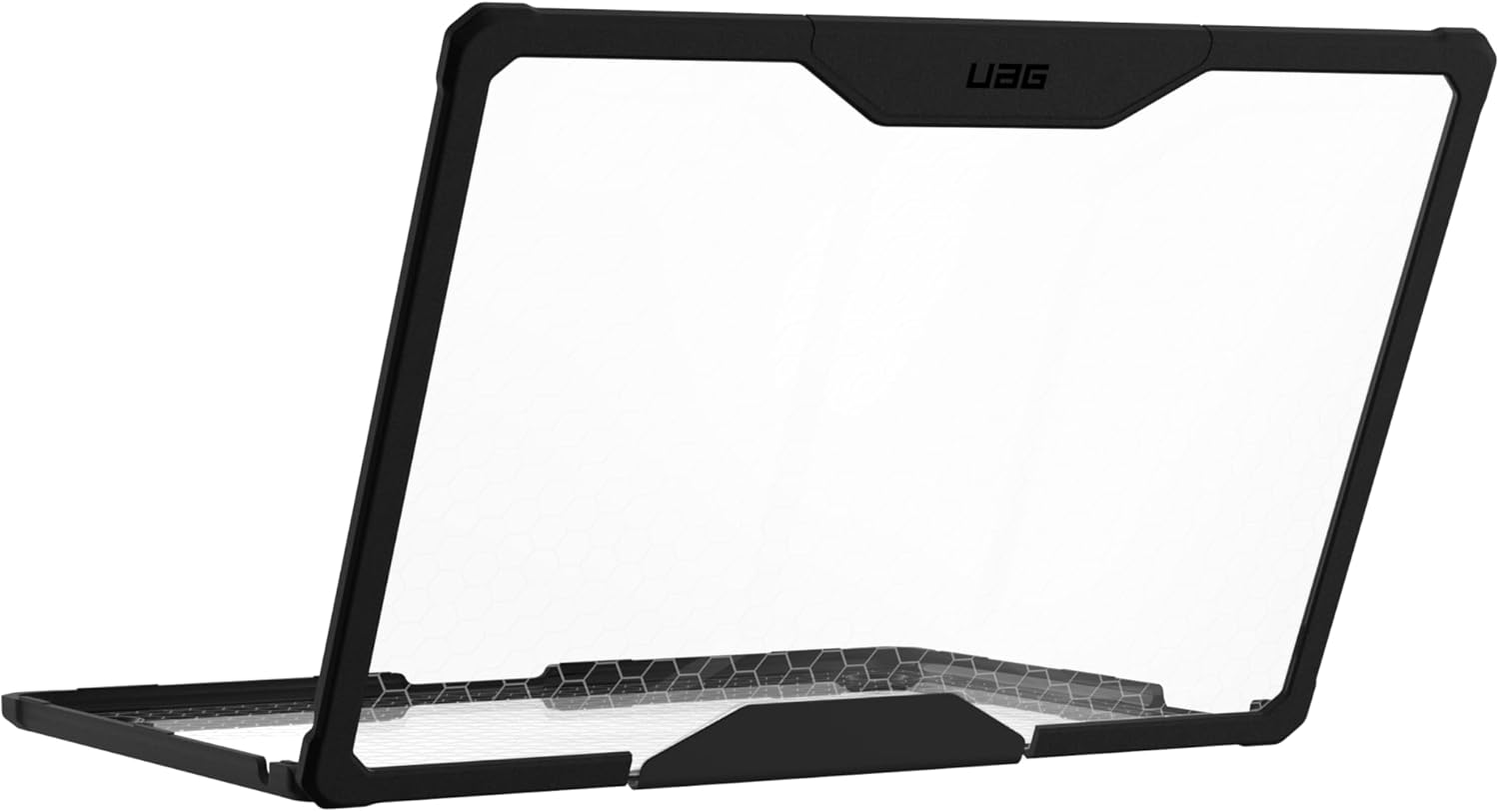 UAG – Funda protectora para MacBook Air de 15 pulgadas 2023 M2 A2941 Plyo IceNegro, translúcida transparente y resistente con agarre táctil URBAN
