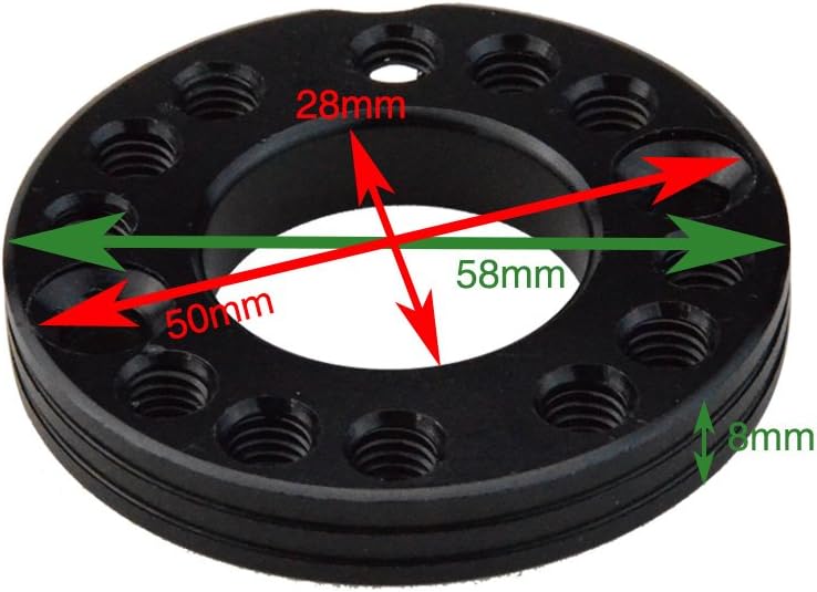 GOOFIT Adaptador espaciador de carburador negro de 1.102 in para colector de admisión de repuesto para 50cc 70cc 90cc 125cc Sunl Taotao NST ATV Quad