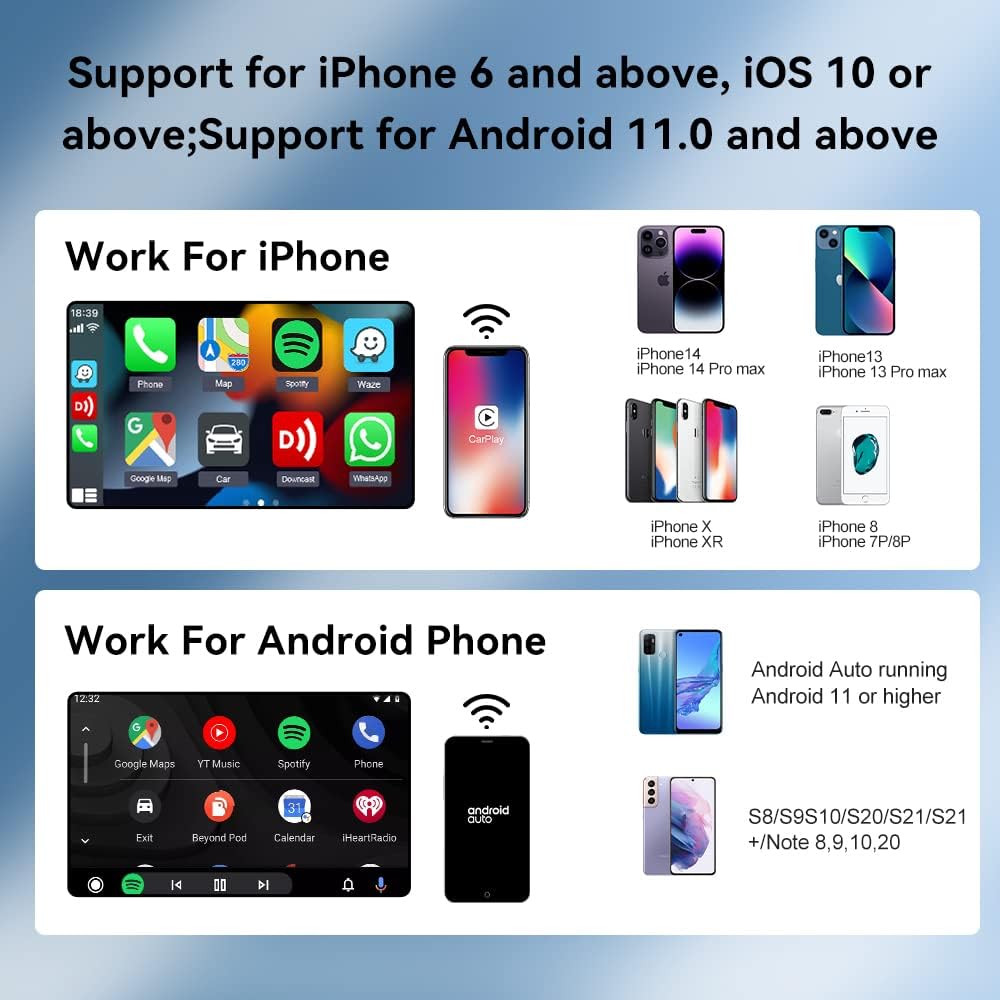 Carlinkit Adaptador CarPlay 2Air 5.0, 2-Dual-Convertir CarPlay con cable a Android Auto inalámbrico y con cable a inalámbrico, para CarPlay con