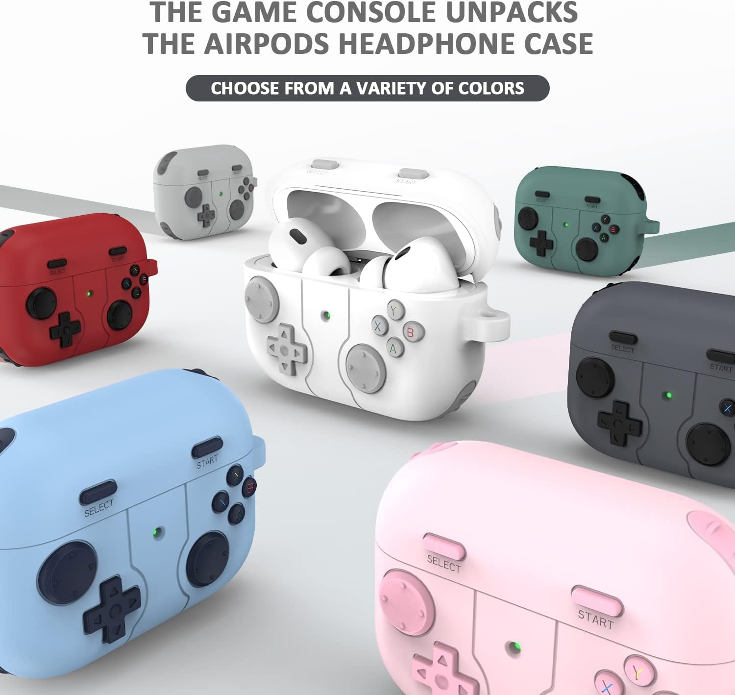 Funda para AirPods Pro de 21 generación con llavero, diseño de jugador de juegos para niños, hombres y mujeres, funda de silicona suave para AirPods