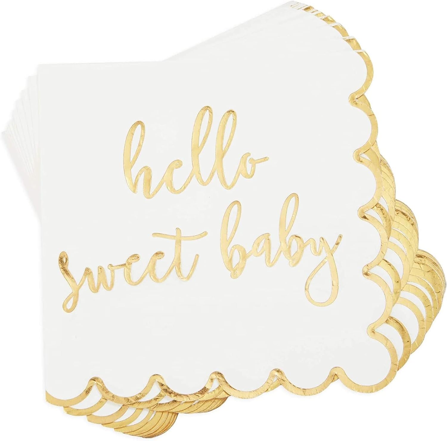 Hello Sweet Baby Shower Supplies, juego de vajilla (144 piezas, sirve 24)