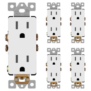 LIDER Receptáculo decorativo de acabado mate con cubierta facial intercambiable, salida de pared segura para niños, resistente a manipulaciones, LIDER Receptáculo decorativo de acabado mate con cubierta facial intercambiable, salida de pared segura para niños, resistente a manipulaciones,