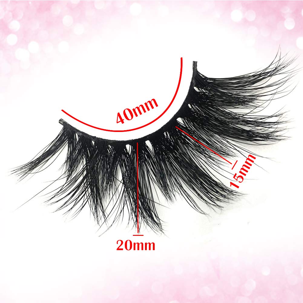 GOO GOO Pestañas postizas de visón 3D, pestañas postizas de 0.98 pulgadas, dramáticas pestañas largas de visón siberiano, efecto natural en capas,