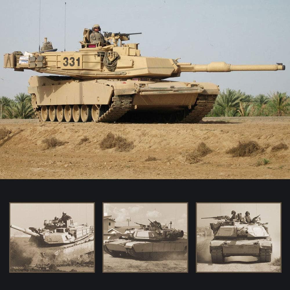 HJKLMM Accesorios de actualización del tanque de control remoto RC adecuados para Henglong 116 US Army M1A2 Abrams tanque de batalla principal