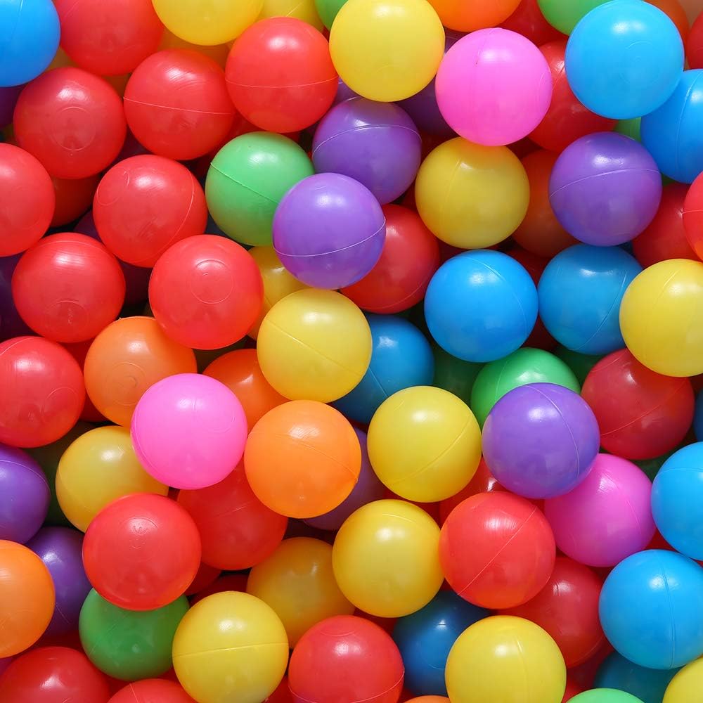 PlayMaty Pelotas para piscinas de bolas, sin ftalatos, sin BPA, coloridas, de plástico, para jugar al océano, pelotas de piscina para niños,