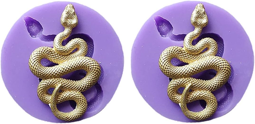Molde de serpiente de doble molde de serpiente, molde de resina, paquete de 2 moldes de