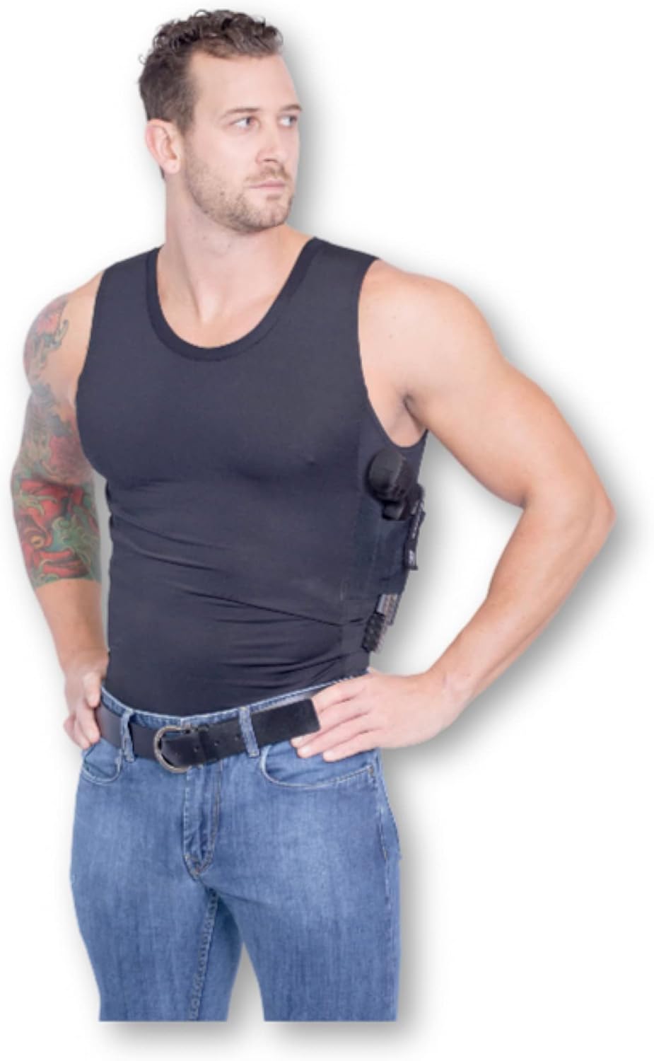 Camiseta sin mangas oculta para hombre  Funda segura para pistola  táctica y uso diario  (S-3XL)