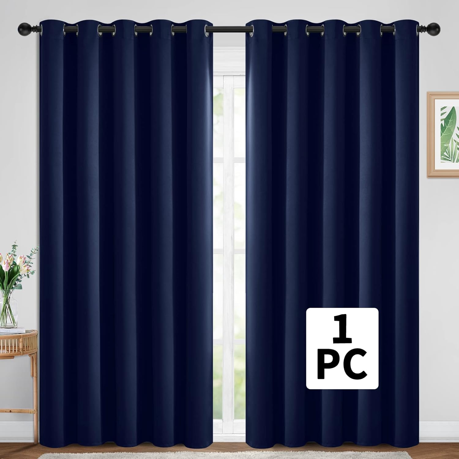 Yakamok Panel de cortina de puerta de patio, cortinas aislantes para puerta corrediza, cortinas con ojales, cortinas extra anchas, cortinas para