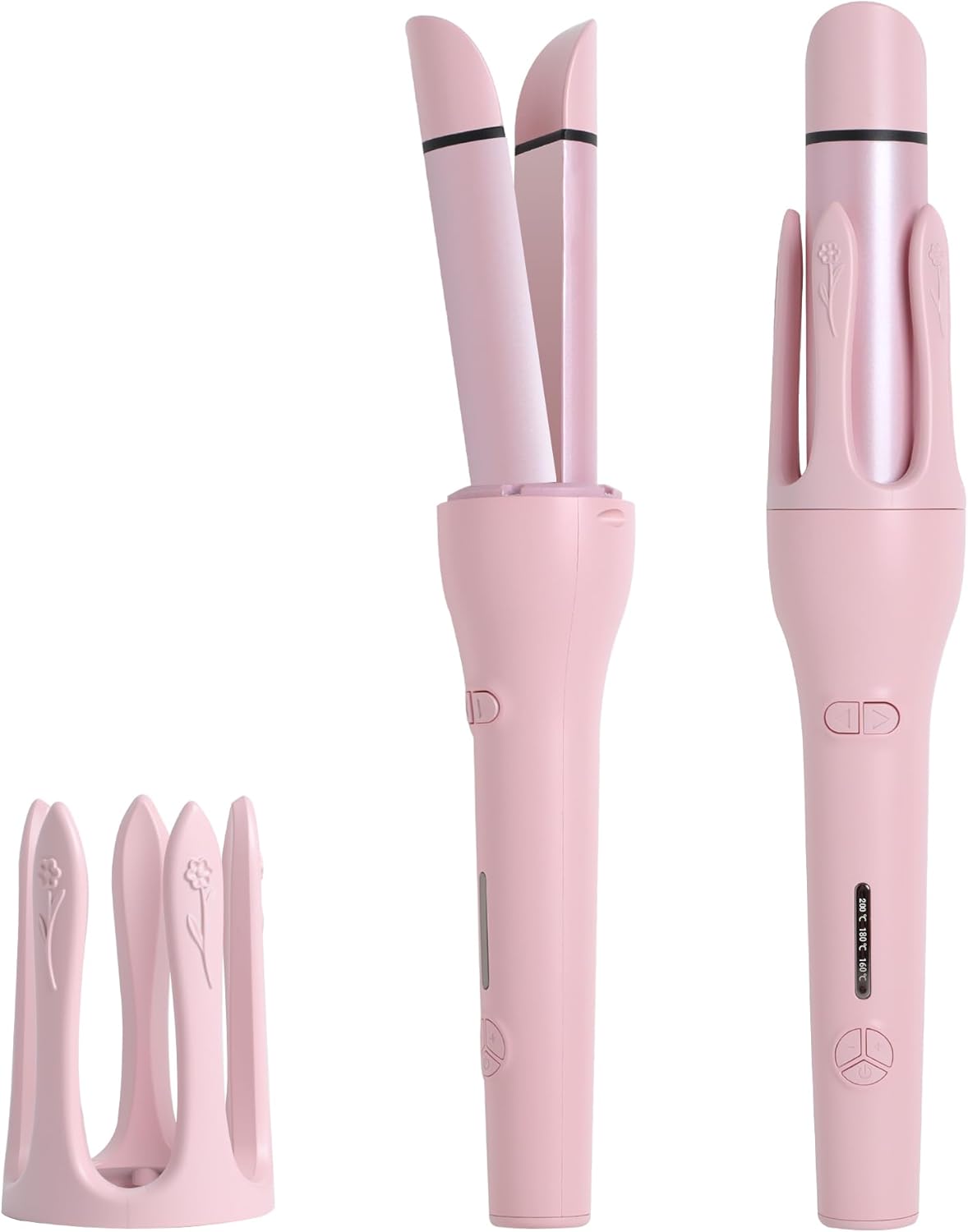 ECOJIA Rizador automático de pelo, rizador de cerámica de 1 14 pulgadas, varita rizadora giratoria automática para rizos y ondas fáciles, plancha de