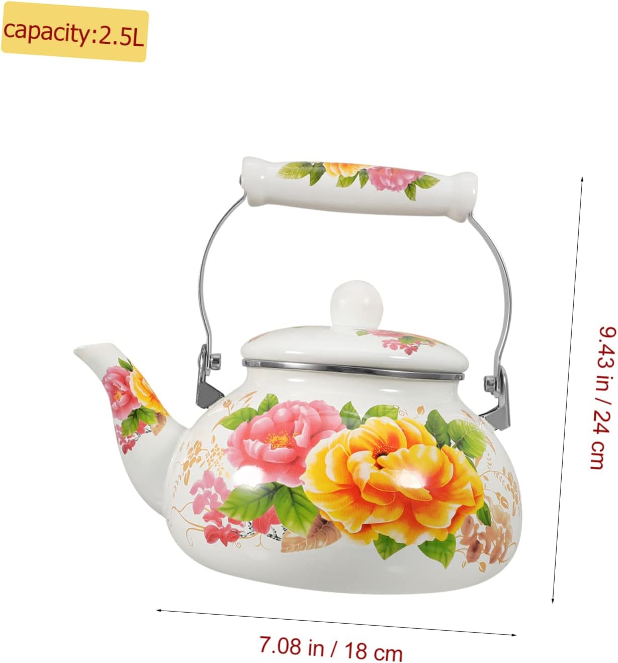 Tetera esmaltada Tetera de esmalte Tetera japonesa Cafetera Camping Cafetera Camping Tetera Tetera decorativa Esmalte Casa Tetera Tetera Tetera