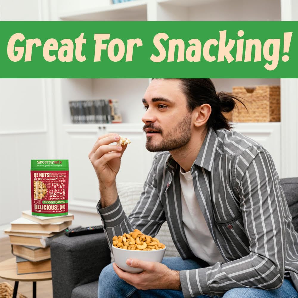 Sincerely Nuts Anacardos grandes grandes tostados y salados  Bolsa de tres libras  Snack Kosher de lujo  Fuente saludable de proteínas y contenido