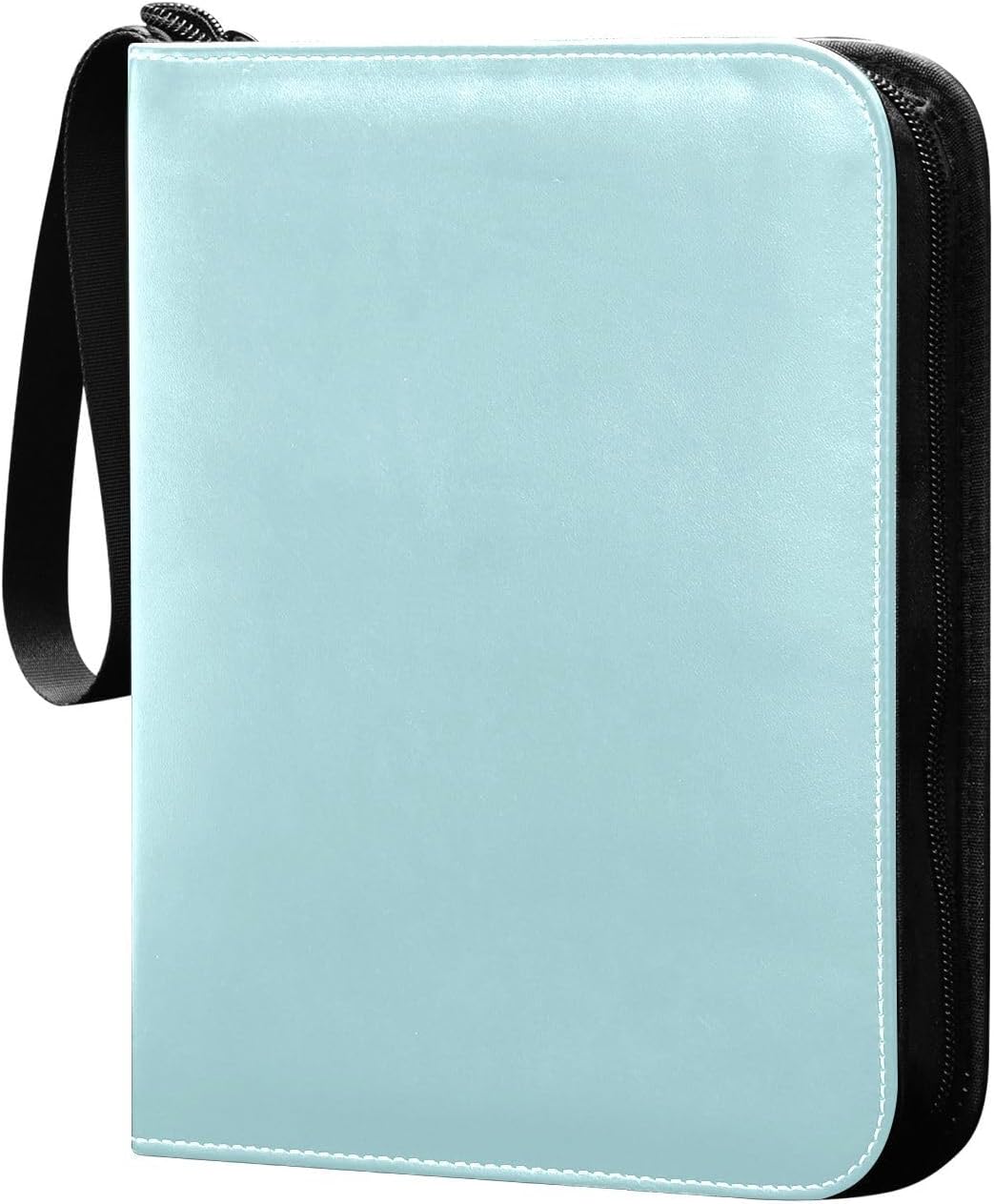 Carpeta de tarjetas Aqua en piel sintética resistente, 400 bolsillos, carpeta de tarjetas de doble cara fácil de limpiar