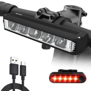 MACHFALLY – Luz LED súper brillante para bicicleta, batería grande, recargable por USB, múltiples modos, luz trasera impermeable para bicicleta, luz MACHFALLY – Luz LED súper brillante para bicicleta, batería grande, recargable por USB, múltiples modos, luz trasera impermeable para bicicleta, luz