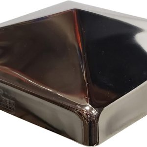 Tapa de poste de pirámide de acero inoxidable de 5.5 x 5.5 pulgadas para postes de madera verdaderosreales de 5.5 x 5.5 pulgadas (funciona solo con Tapa de poste de pirámide de acero inoxidable de 5.5 x 5.5 pulgadas para postes de madera verdaderosreales de 5.5 x 5.5 pulgadas (funciona solo con