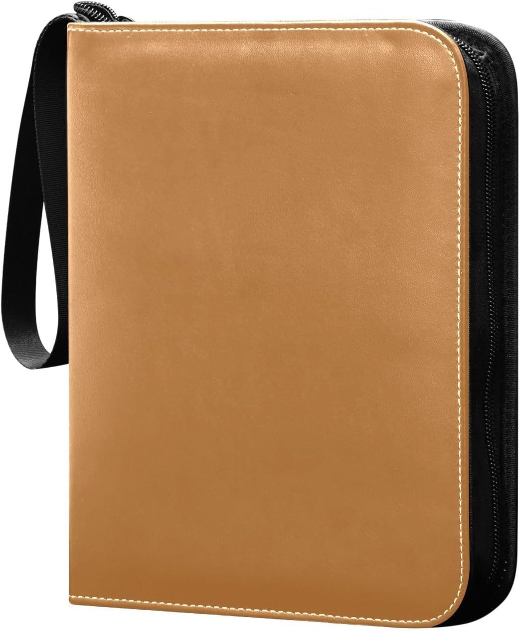 Carpeta de bronce con cremallera para tarjetas coleccionables con 400 ranuras, ideal para varias tarjetas de juego