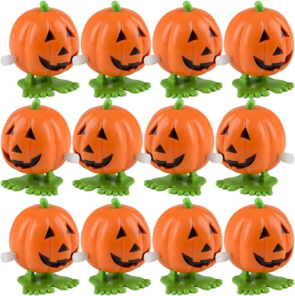 ArtCreativity Juego de 12 juguetes de calabaza de Halloween, para niños y adultos, golosinas de Halloween sin dulces y rellenos de bolsas de