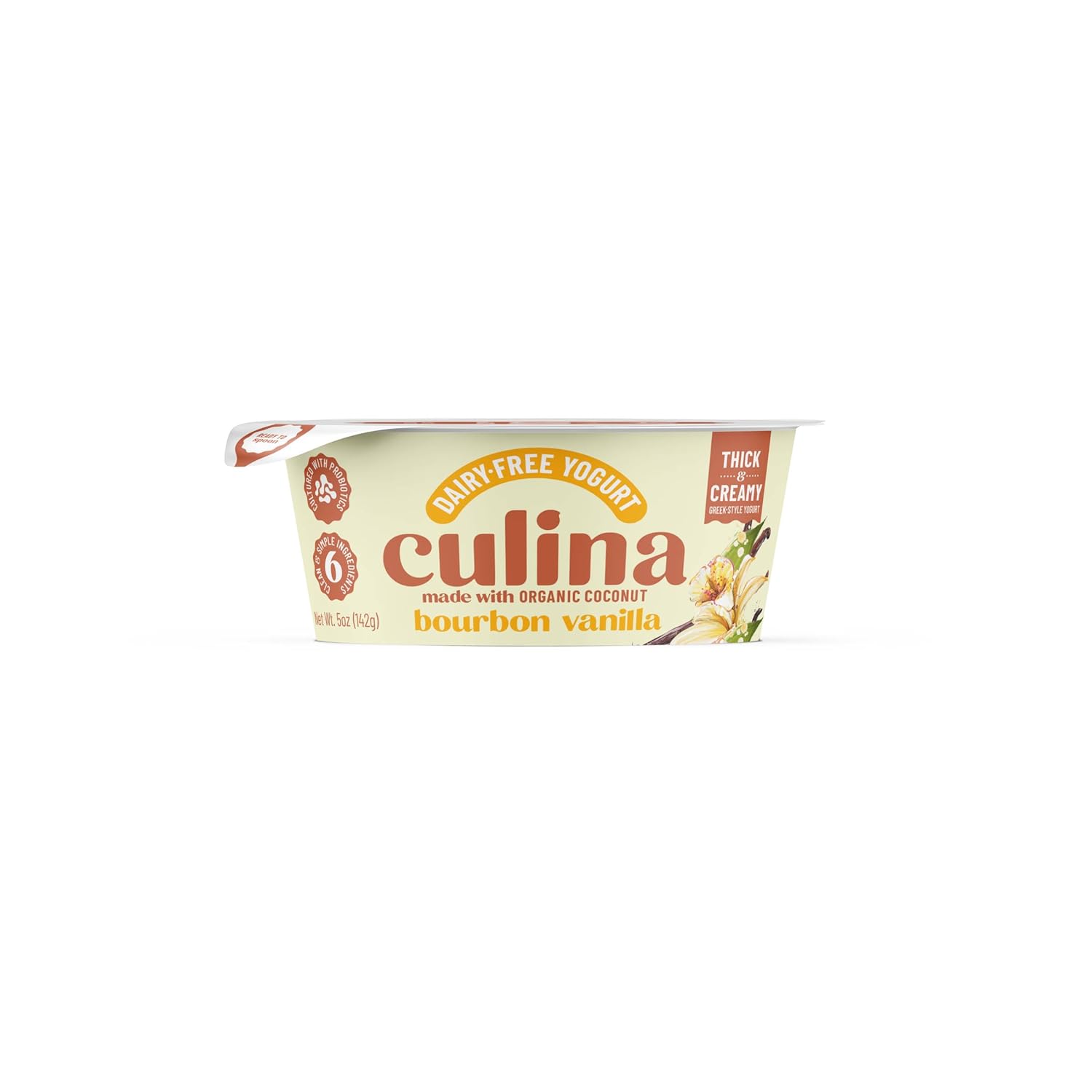 CULINA Bourbon – Yogur de coco y vainilla, 5 onzas