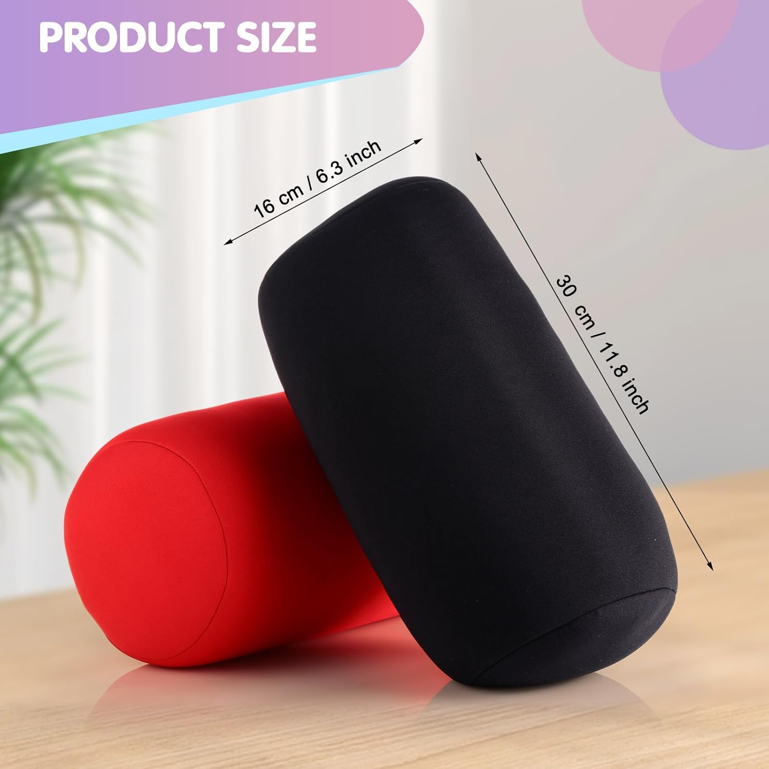 4 almohadas cilíndricas de microperlas para el cuello, almohada cilíndrica de tubo suave y blando, para dormir, sofá, cama, hogar, viajes, cabeza,