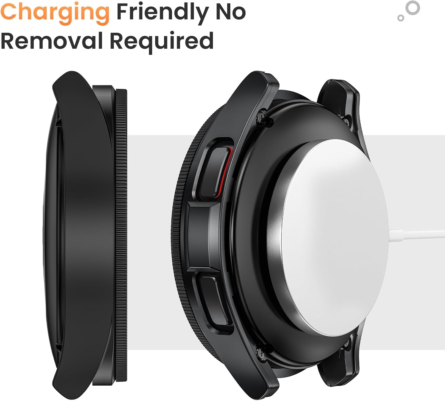 Goton Paquete de 2+2+3 3 en 1 para Samsung Galaxy Watch 6 Classic de 1.772 pulgadas, protector de pantalla y funda, paquete de 3 protectores de