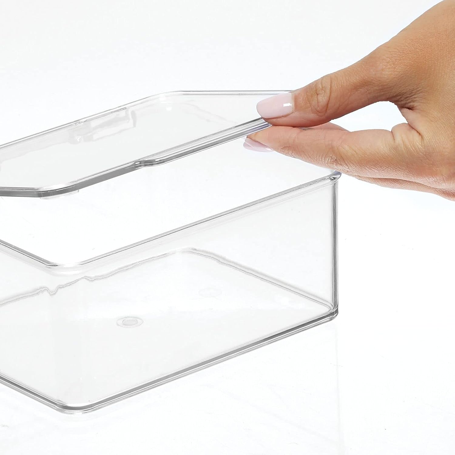 mDesign – Caja organizadora apilable con tapa para encimera