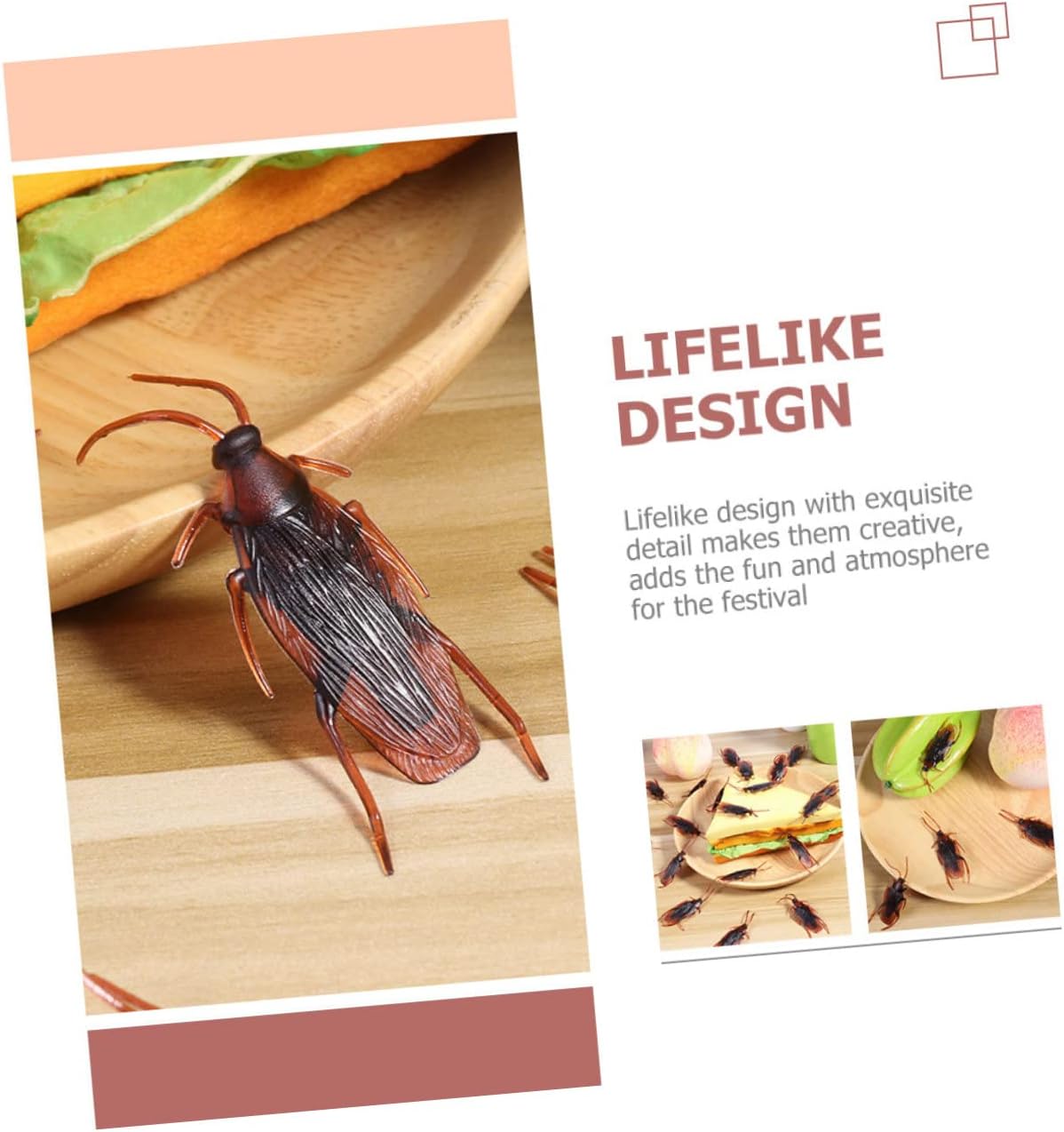 Totority 300 piezas de goma falsa simulación divertida broma insectos abril fools broma juguetes falsos regalo de cumpleaños modelos para adultos
