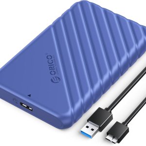 ORICO Caja de disco duro externo de 2,5 pulgadas USB 3.0 a SATA III para 0.276 in y 0.374 in SATA HDD SSD sin herramientas compatible con UASP Azul ORICO Caja de disco duro externo de 2,5 pulgadas USB 3.0 a SATA III para 0.276 in y 0.374 in SATA HDD SSD sin herramientas compatible con UASP Azul