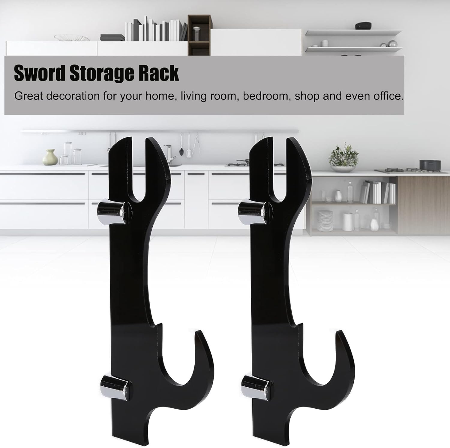 Acrylic Horizontal Sword Holder – Elegant Wall – Mount Organizer for Collectors and Enthusiasts