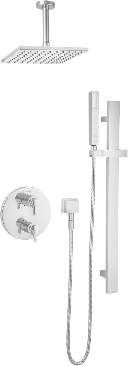 American Standard 1660186.002 – Cabezal de ducha tipo lluvia para montaje en techo, 6 pulgadas, cromo pulido