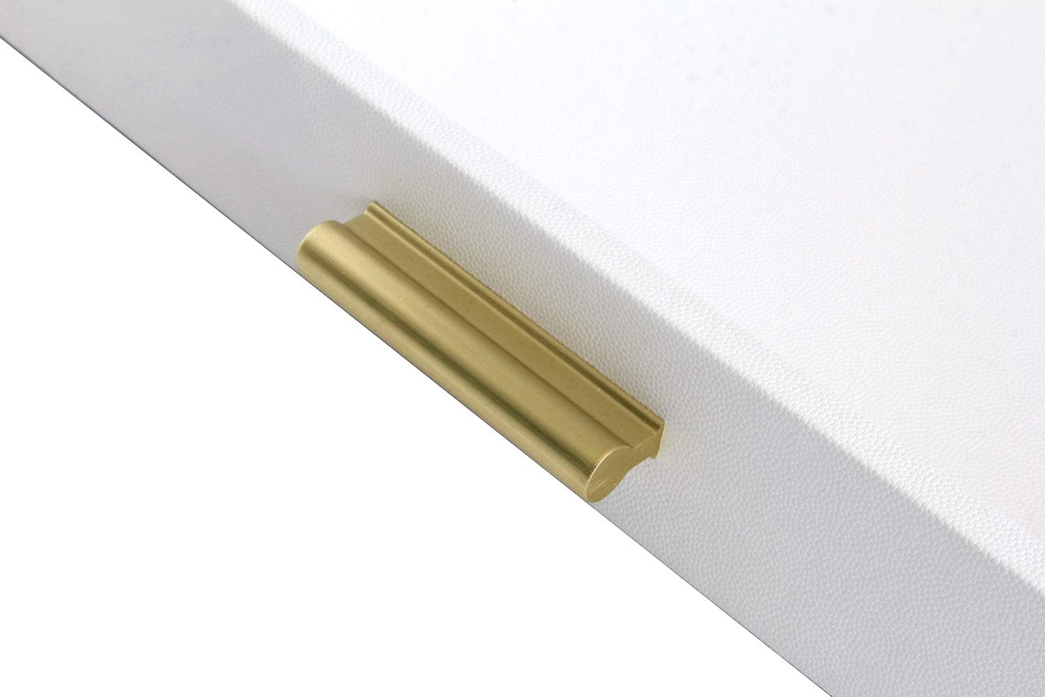 HofferRuffer Bandeja extra grande con asas, elegante bandeja decorativa de piel sintética para mesa auxiliar, otomana, mesa consola (bandeja blanca