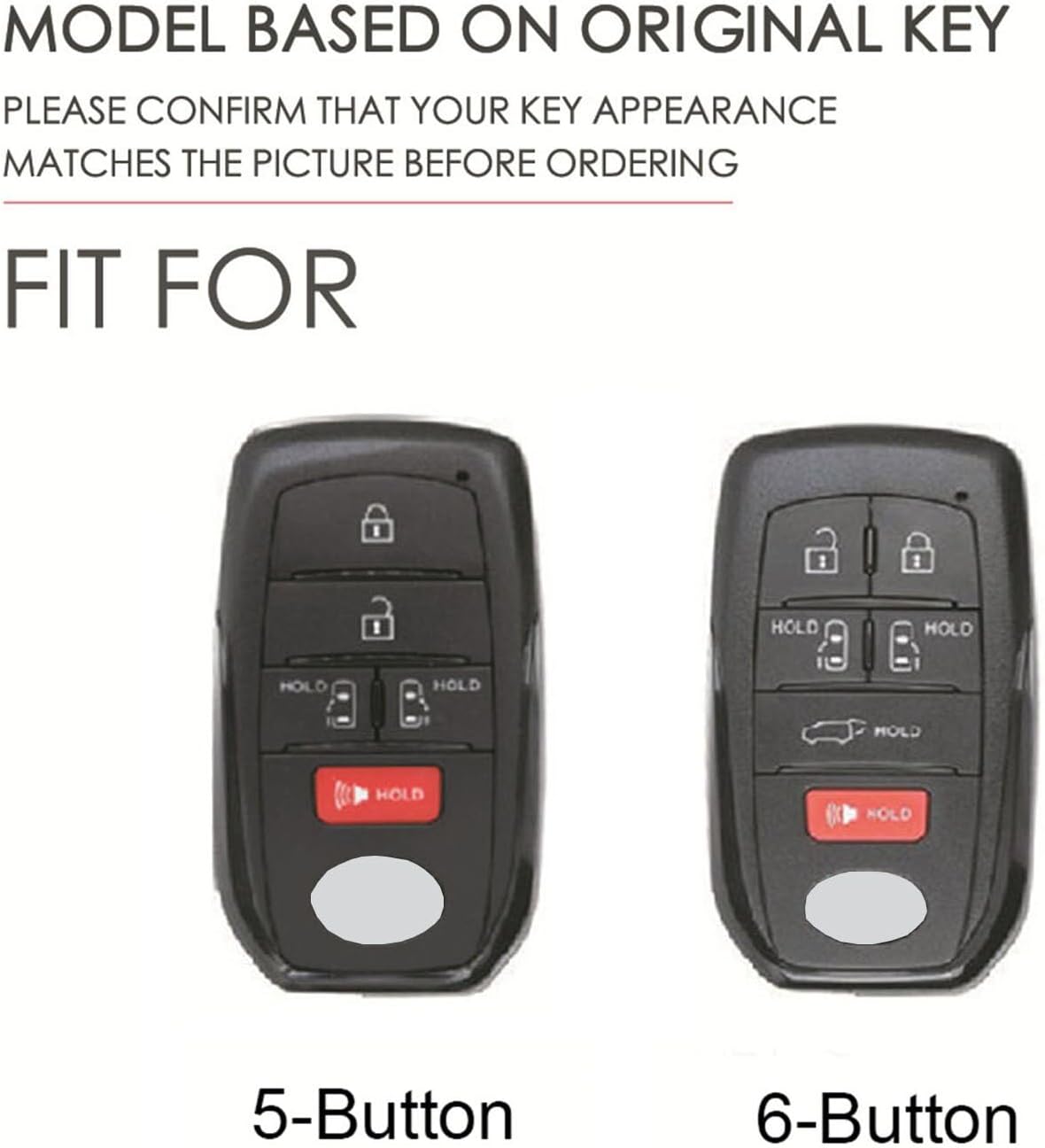 Funda de cuero prémium para llavero de automóvil para Toyota con llavero compatible con Sienna, Marrón