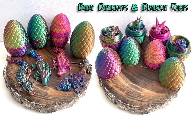 Dragones bebé, con huevo de dragón opcional, cristal articulado bebé, rosa, orquídea, dragón de piedras preciosas, juguete para ansiedad para