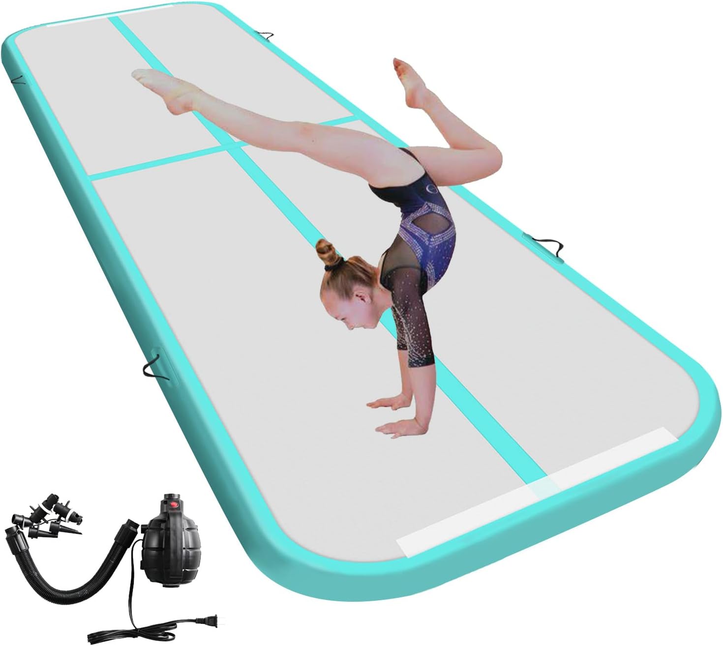 Tapete inflable de gimnasia de aire para regalo de Navidad, 13 pies, 16 pies, 20 pies, tapete de gimnasia para pista de secadora, 48 pulgadas de