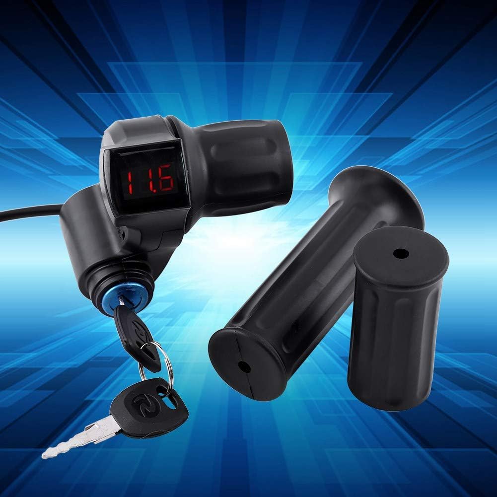 Pwshymi Empuñadura del acelerador, manillar Ebike Twist Throttle Grip Scooter Half Twist Ebike Acelerador Mango de control de acelerador con agarre