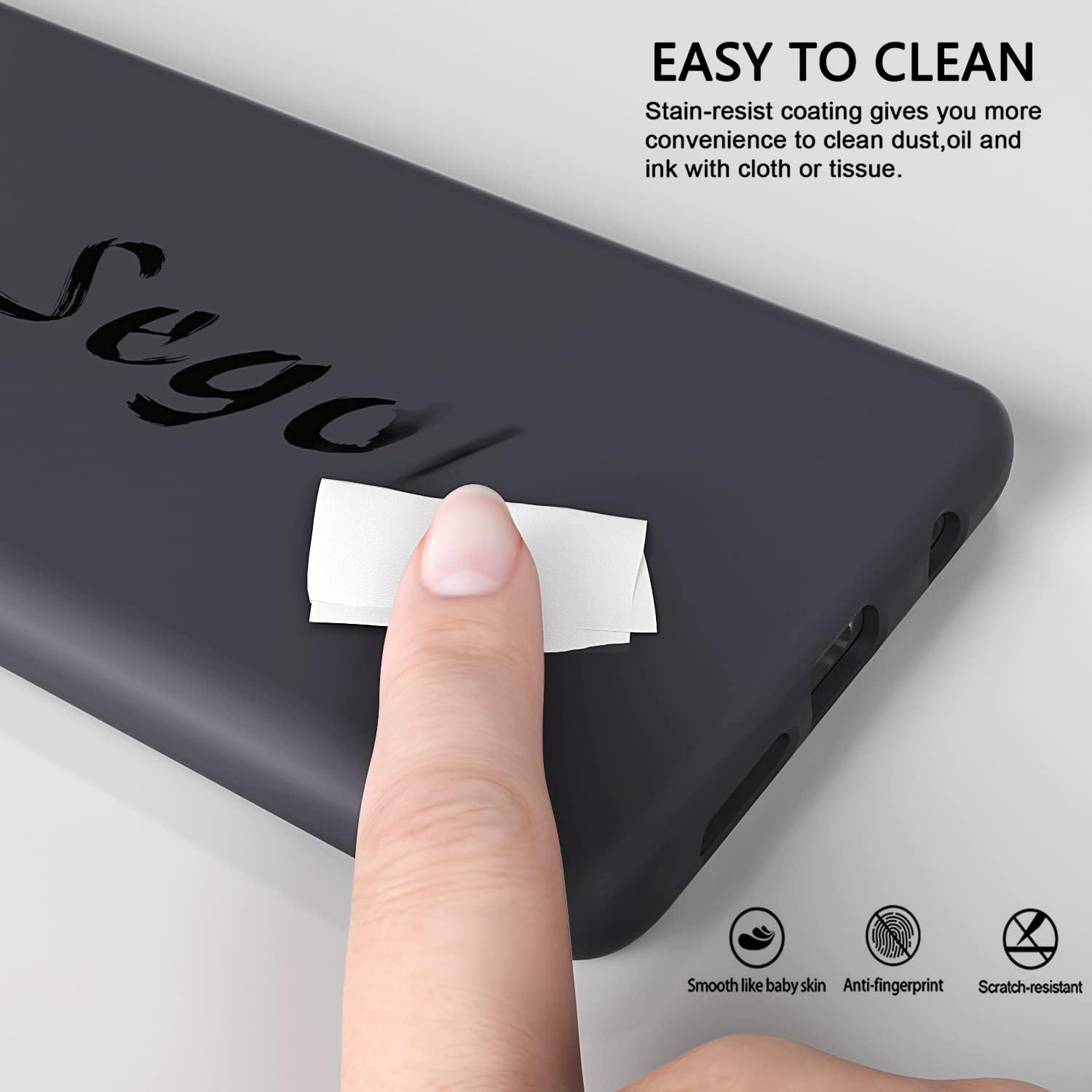 E Segoi Funda Samsung Galaxy S10 Plus de 6.4 pulgadas, S10+ de gel de silicona líquida a prueba de golpes, funda de tela de microfibra suave con