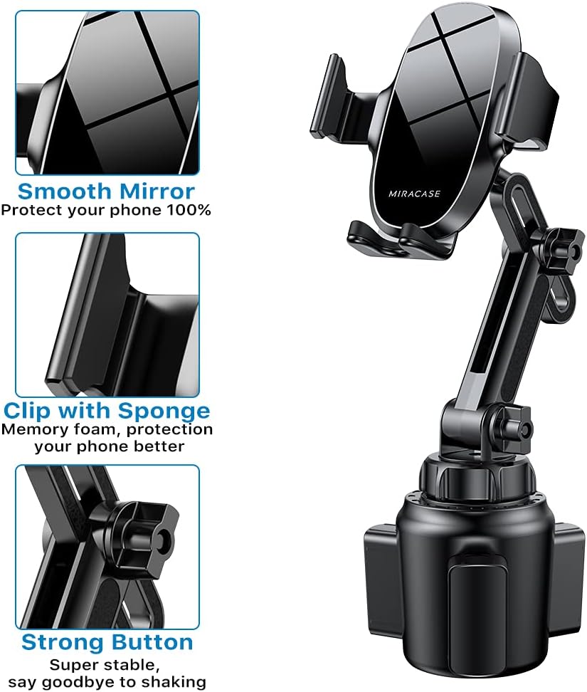 Miracase Soporte universal para teléfono para automóvil, versión mejorada Soporte ajustable de cuello largo para auto, soporte para teléfono,