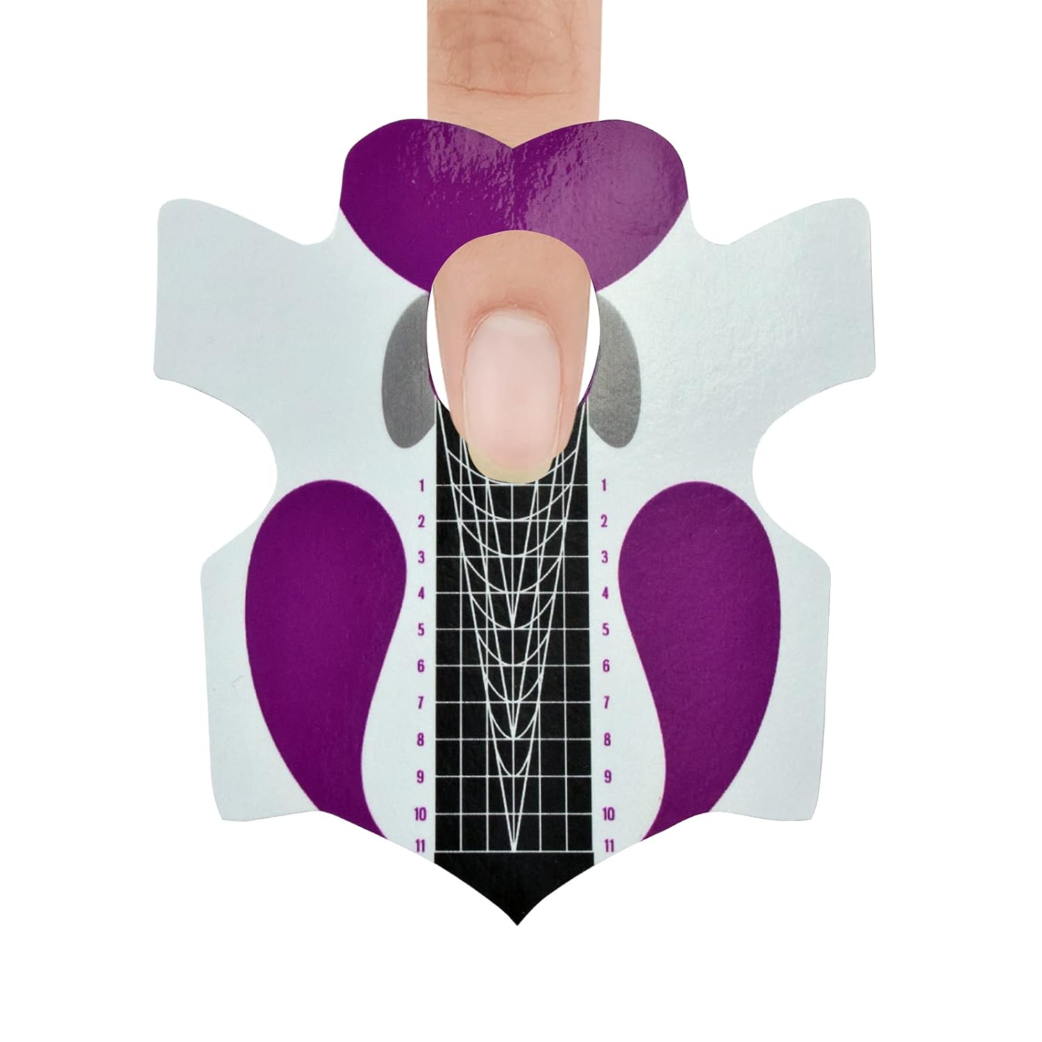 100 Uds. Profesional Stiletto Nail Forms Acrílico Curva Uñas UV Gel Extensión de Uñas de Uñas Guía de Arte de Uñas Adhesivo Adhesivo Adhesivo