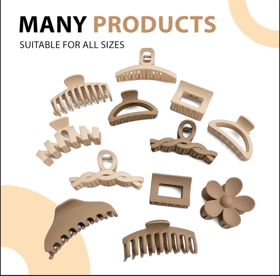 Paquete de 12 pinzas para el cabello para mujer, pinzas grandes de 4.4 pulgadas para cabello fino y grueso, pinzas de pelo de garra neutra grande,